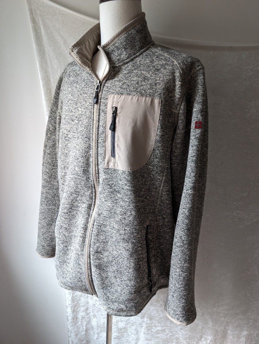Swisstech Fleece Men's 2xl Zip Sweater Zip Pockets Oathtr 52469